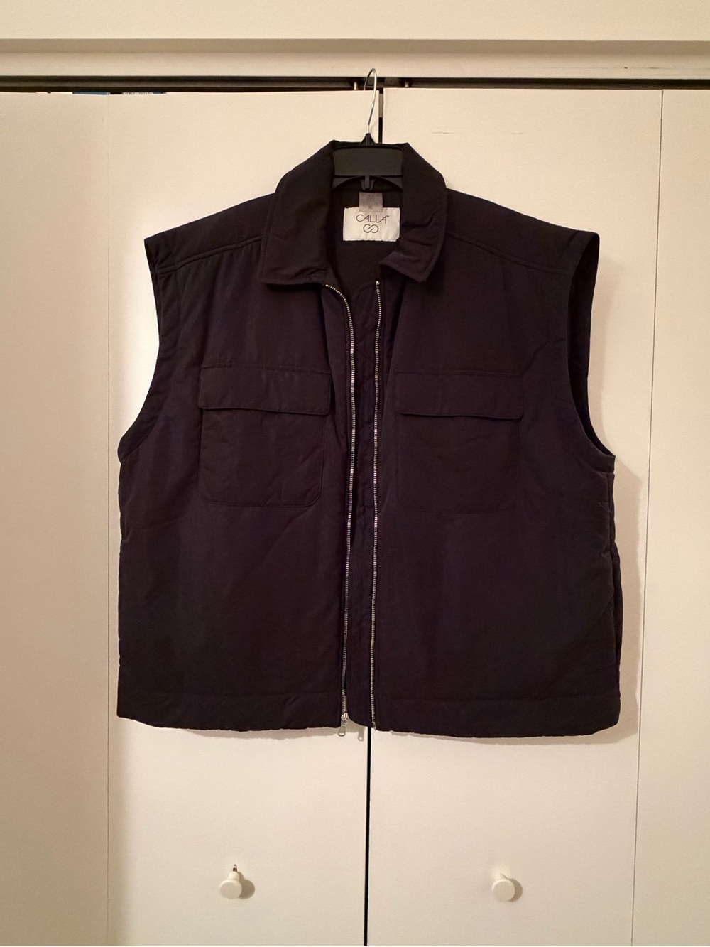 CALIA by Carrie Underwood Black Quilted Sleeveless Utility Vest